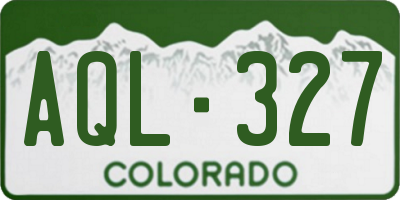 CO license plate AQL327