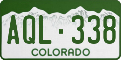 CO license plate AQL338