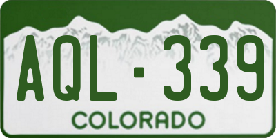 CO license plate AQL339