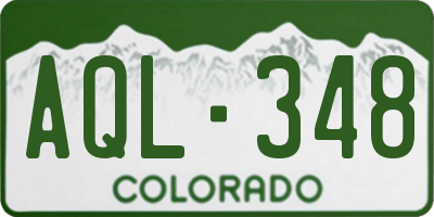 CO license plate AQL348