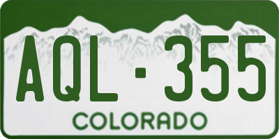 CO license plate AQL355