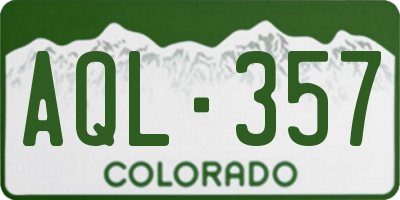 CO license plate AQL357
