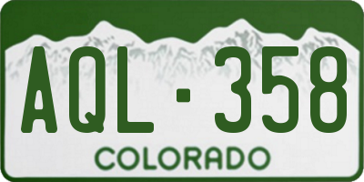 CO license plate AQL358