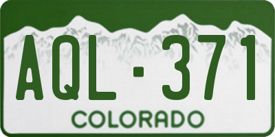CO license plate AQL371