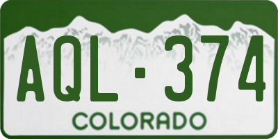 CO license plate AQL374