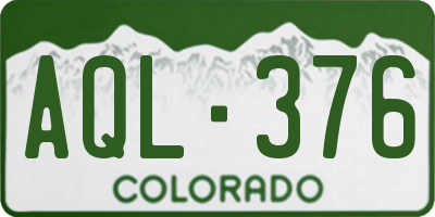 CO license plate AQL376