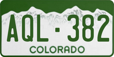 CO license plate AQL382