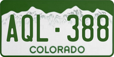 CO license plate AQL388