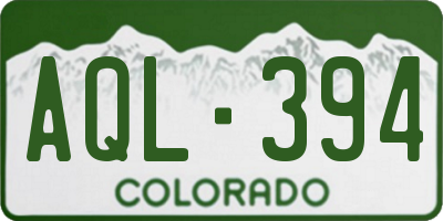 CO license plate AQL394