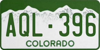 CO license plate AQL396