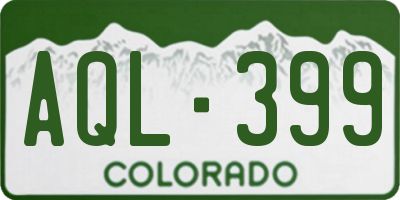 CO license plate AQL399
