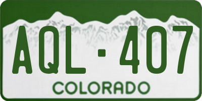 CO license plate AQL407