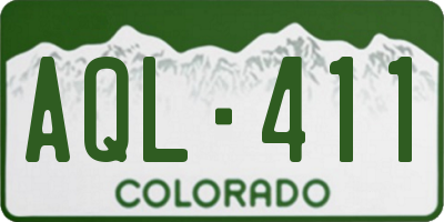 CO license plate AQL411