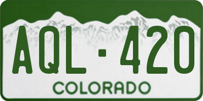 CO license plate AQL420