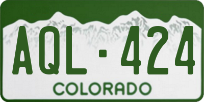 CO license plate AQL424