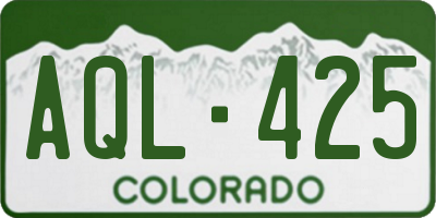 CO license plate AQL425