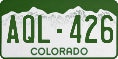 CO license plate AQL426