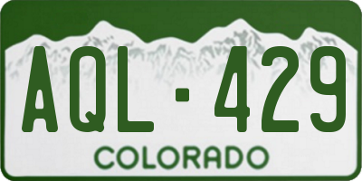 CO license plate AQL429