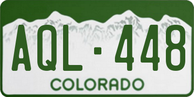 CO license plate AQL448
