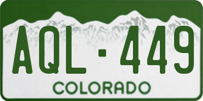 CO license plate AQL449