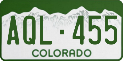 CO license plate AQL455