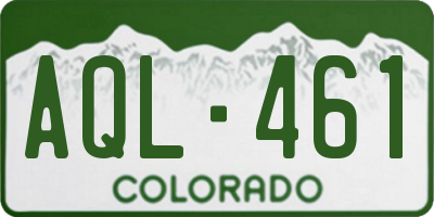 CO license plate AQL461