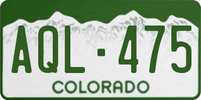 CO license plate AQL475