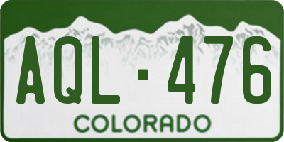 CO license plate AQL476