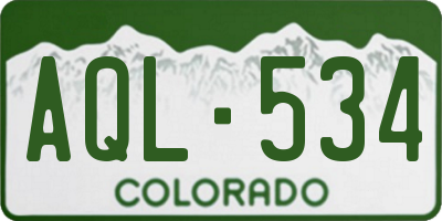 CO license plate AQL534