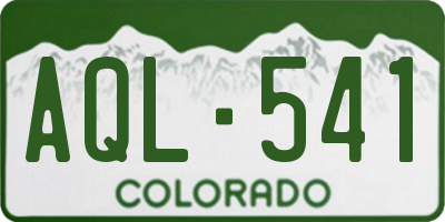 CO license plate AQL541