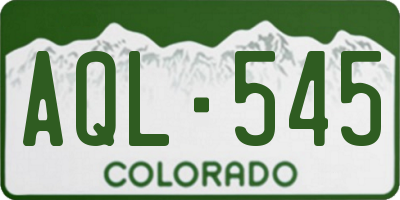 CO license plate AQL545