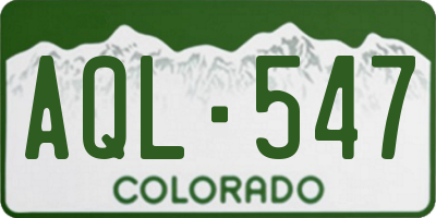 CO license plate AQL547