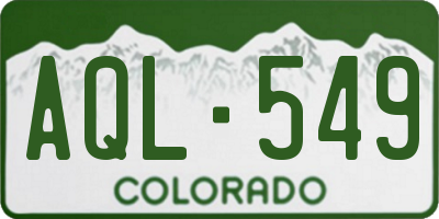 CO license plate AQL549
