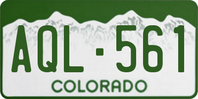 CO license plate AQL561