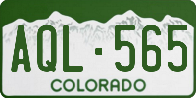 CO license plate AQL565