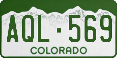 CO license plate AQL569
