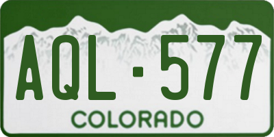 CO license plate AQL577