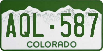 CO license plate AQL587