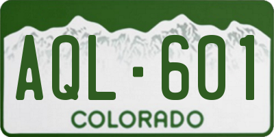 CO license plate AQL601