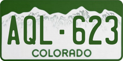 CO license plate AQL623