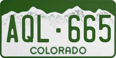 CO license plate AQL665
