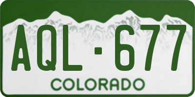 CO license plate AQL677