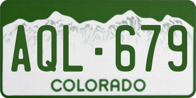 CO license plate AQL679