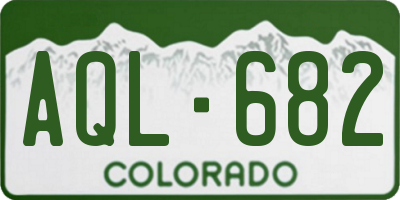 CO license plate AQL682