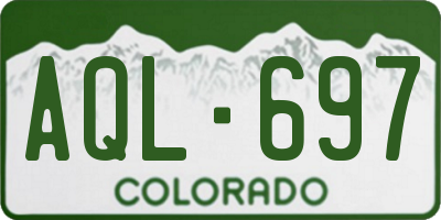 CO license plate AQL697