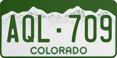 CO license plate AQL709