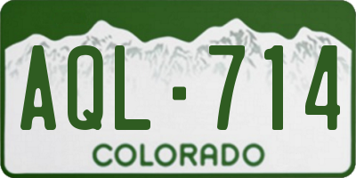 CO license plate AQL714