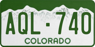 CO license plate AQL740