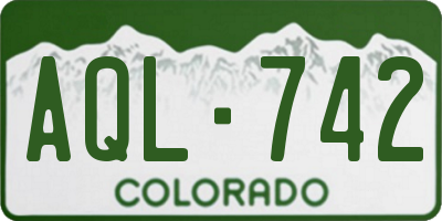 CO license plate AQL742