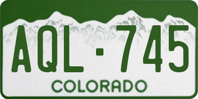 CO license plate AQL745